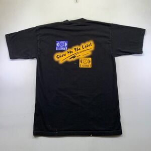 Vintage 90s Union Label T Shirt Size Large Black Workwear Frank Doolittle Grunge